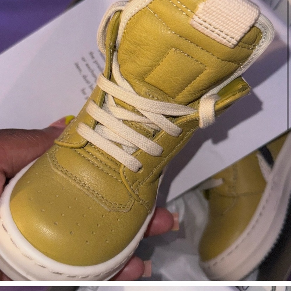 Rick Owens Yellow Kids Boots